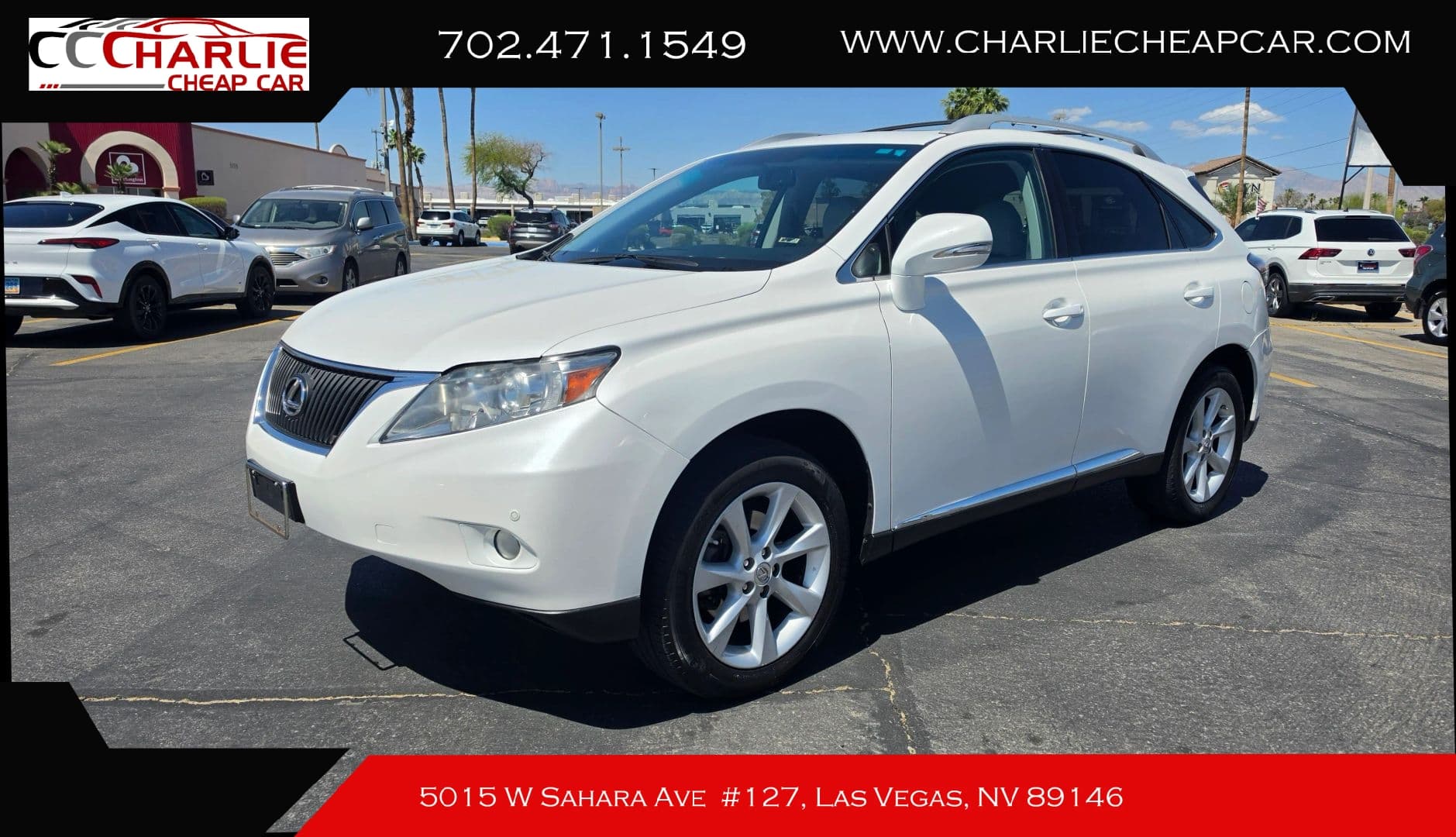 2012 Lexus RX 350, White — Charlie Cheap Car, Las Vegas