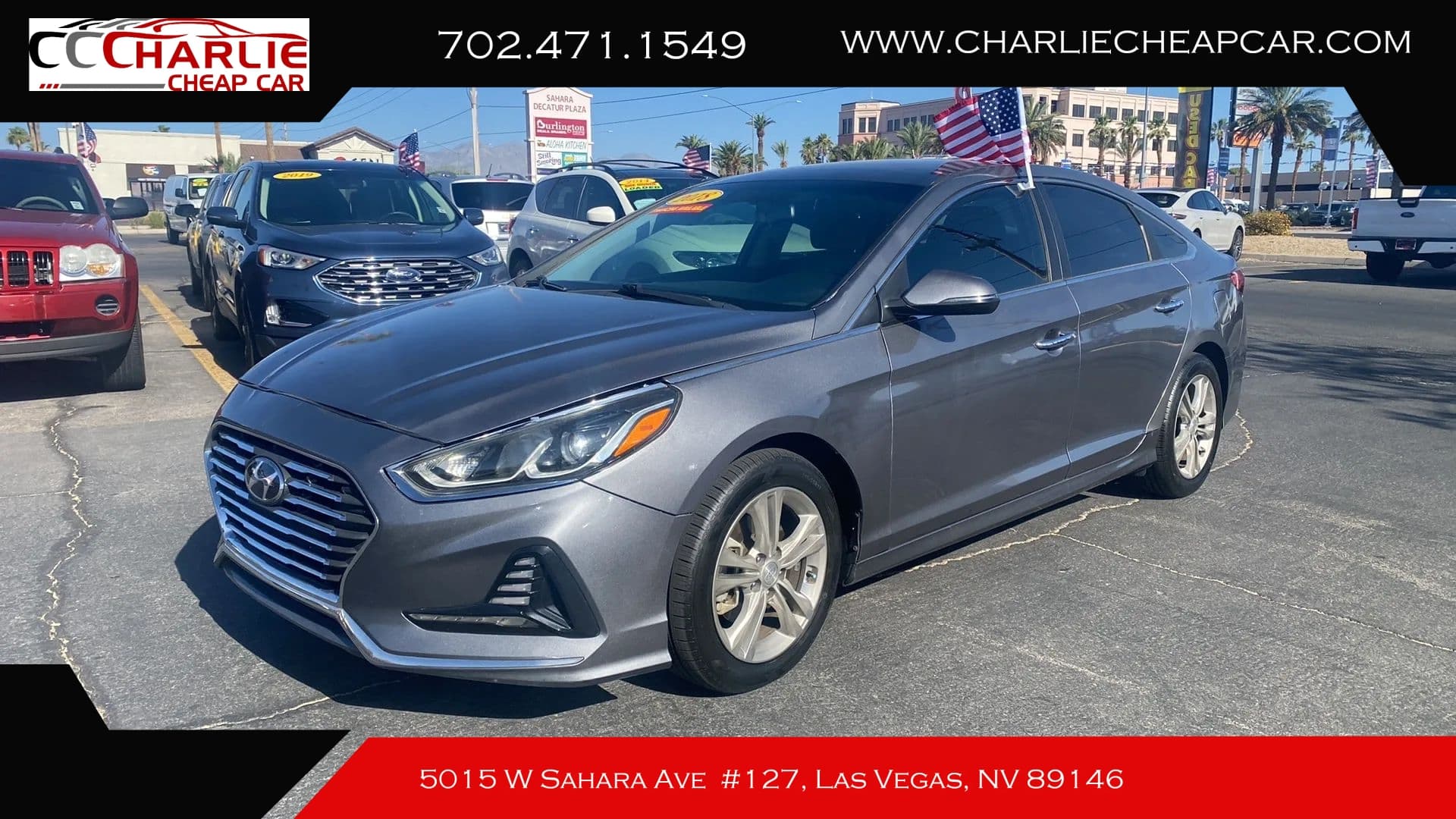 2018 Hyundai Sonata, Gray — Charlie Cheap Car, Las Vegas