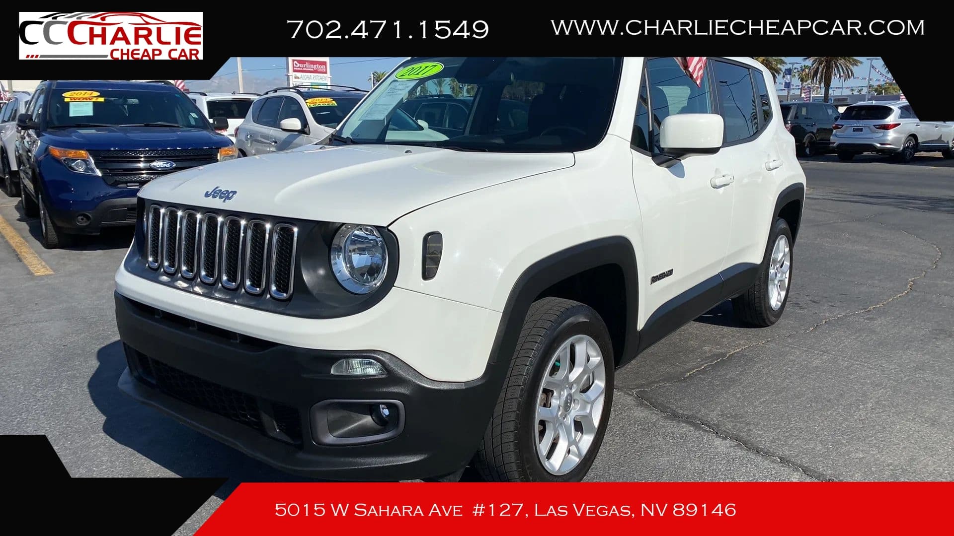 2017 Jeep Renegade, White — Charlie Cheap Car, Las Vegas