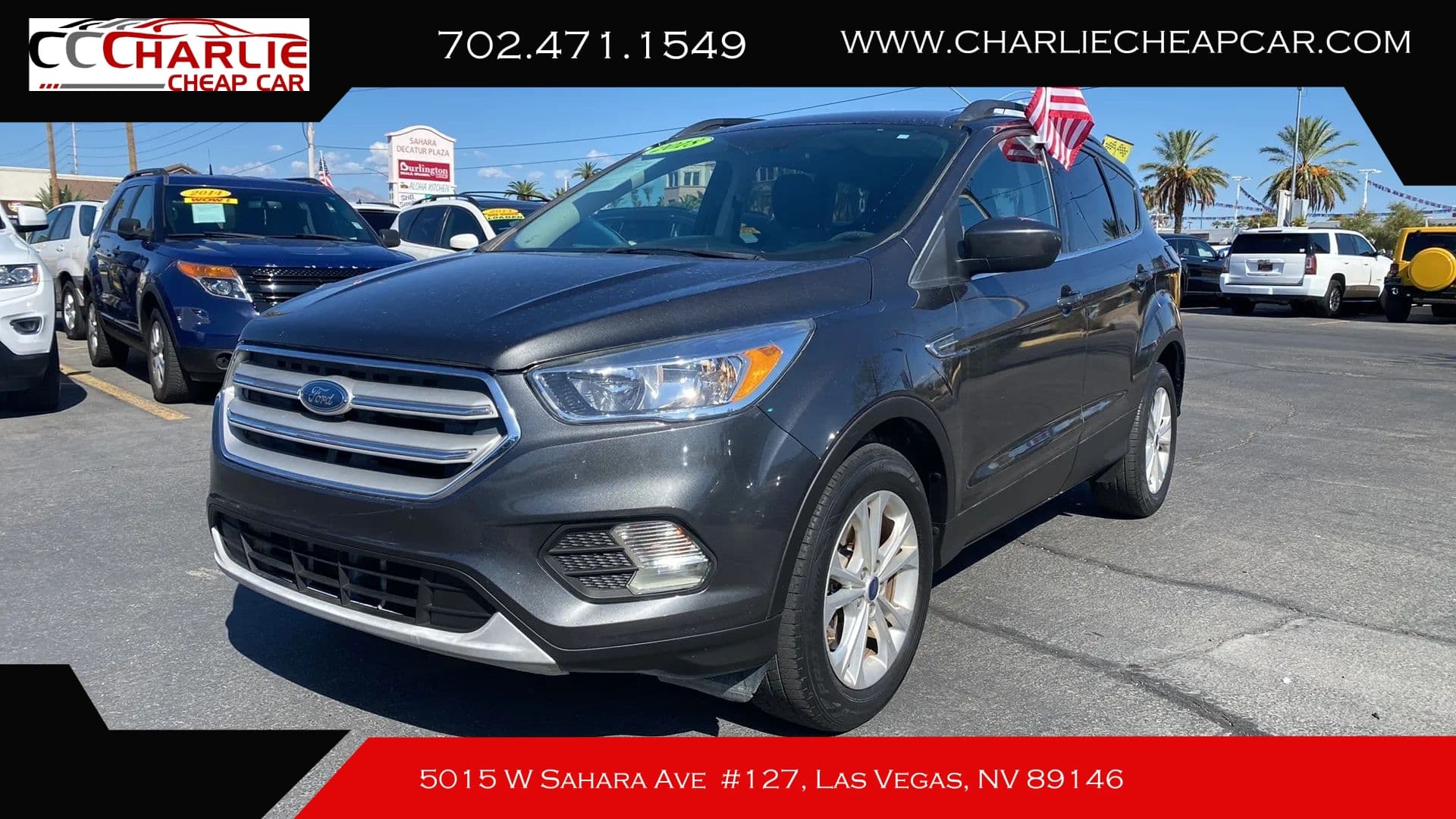 2018 Ford Escape, Gray — Charlie Cheap Car, Las Vegas