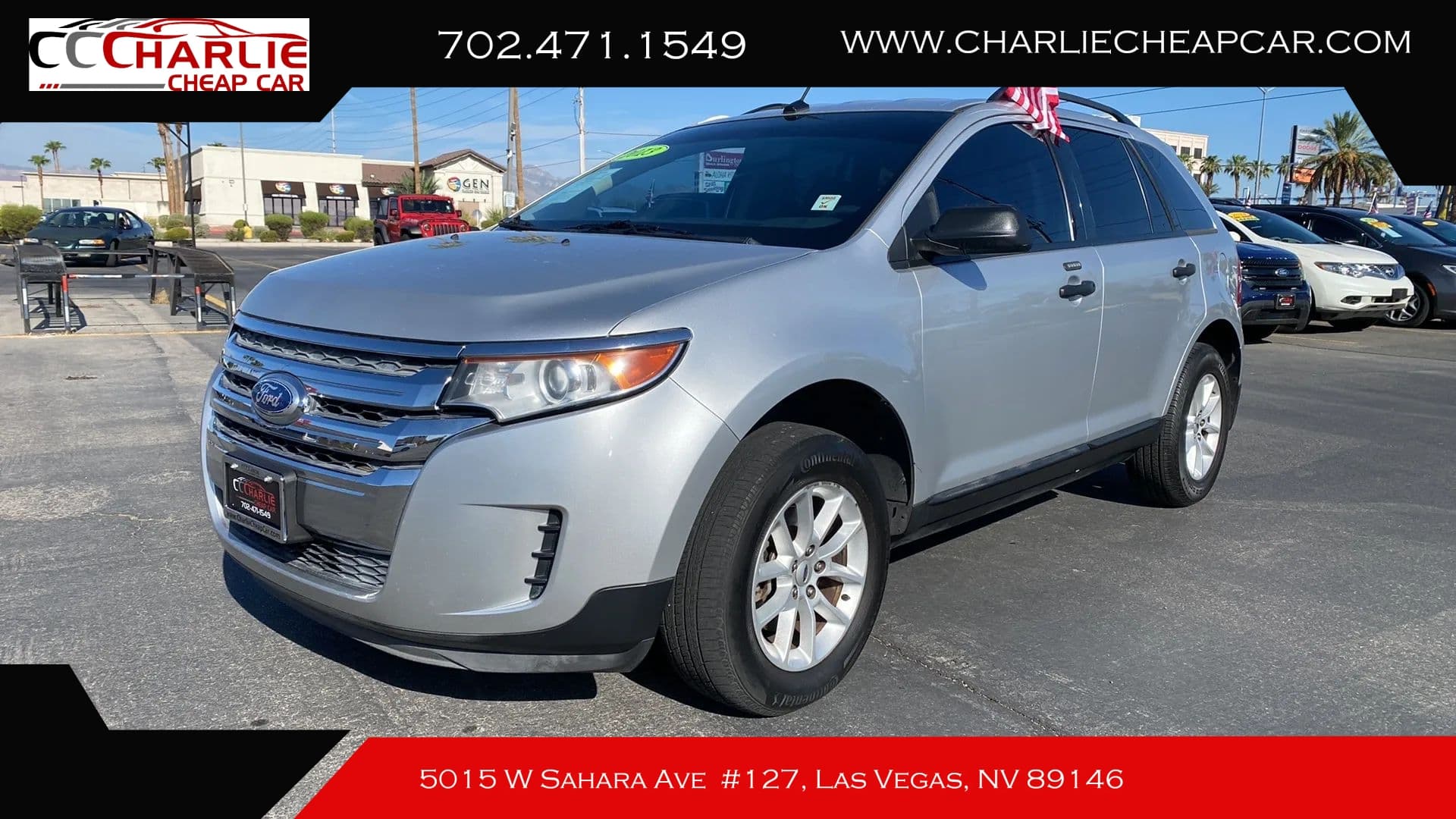 2013 Ford Edge, Silver — Charlie Cheap Car, Las Vegas