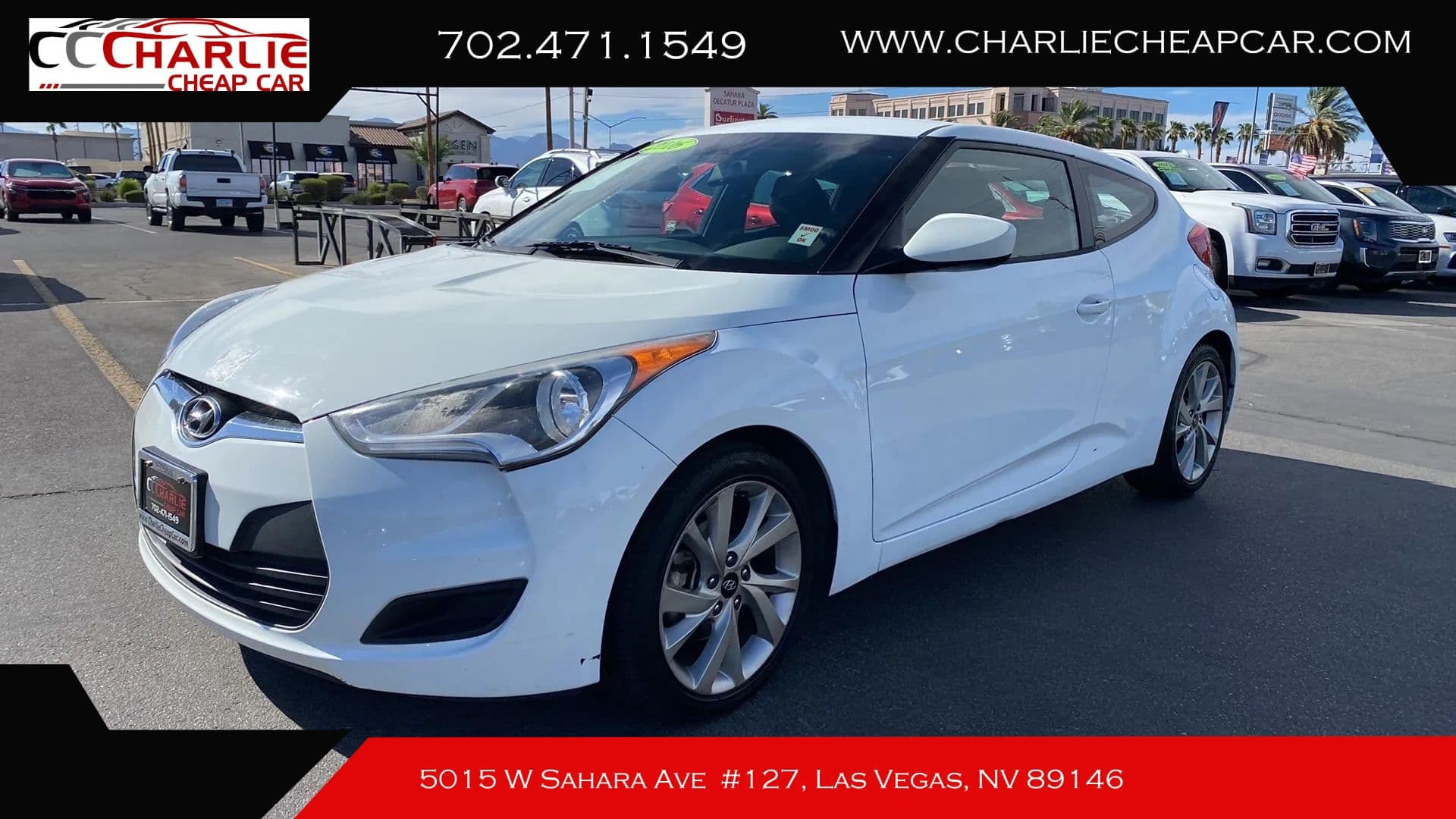 2016 Hyundai Veloster, White — Charlie Cheap Car, Las Vegas