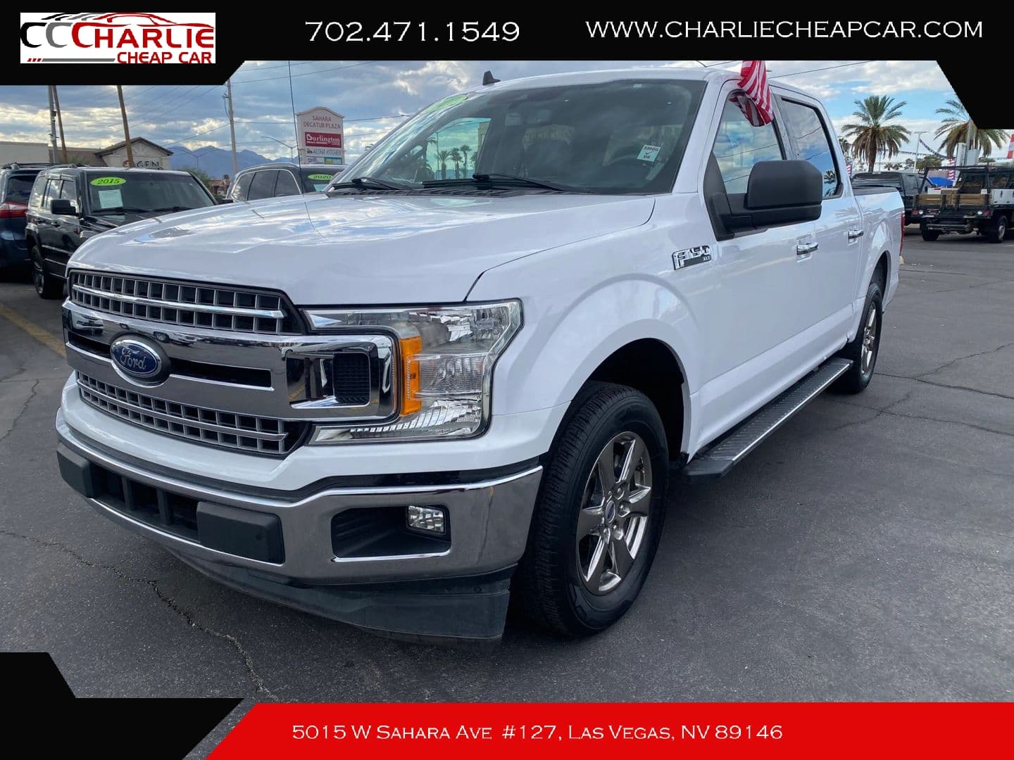 2020 Ford F150 Supercrew Cab XLT, White — Charlie Cheap Car, Las Vegas
