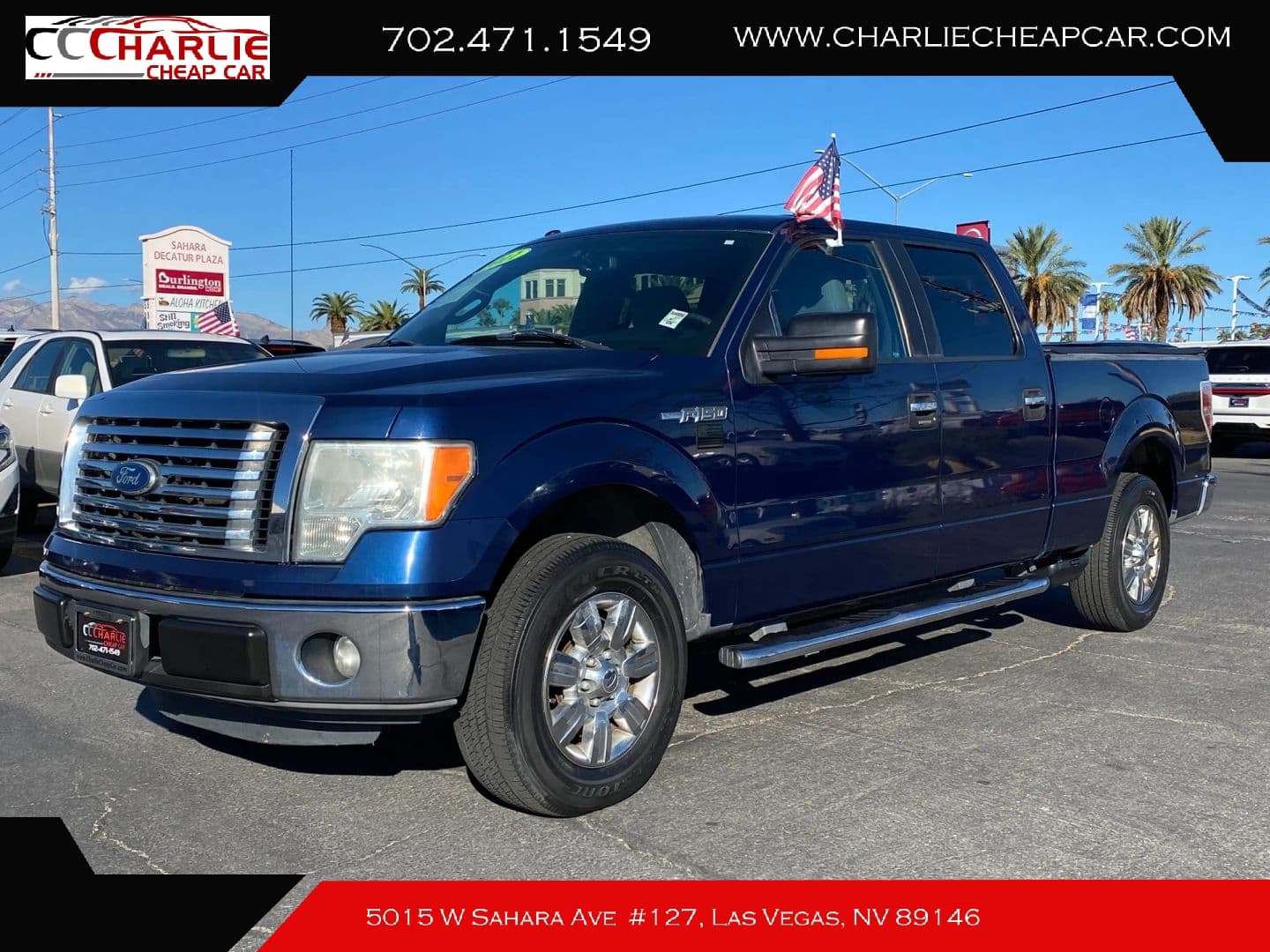 2011 Ford F150 Supercrew Cab XLT, Blue — Charlie Cheap Car, Las Vegas