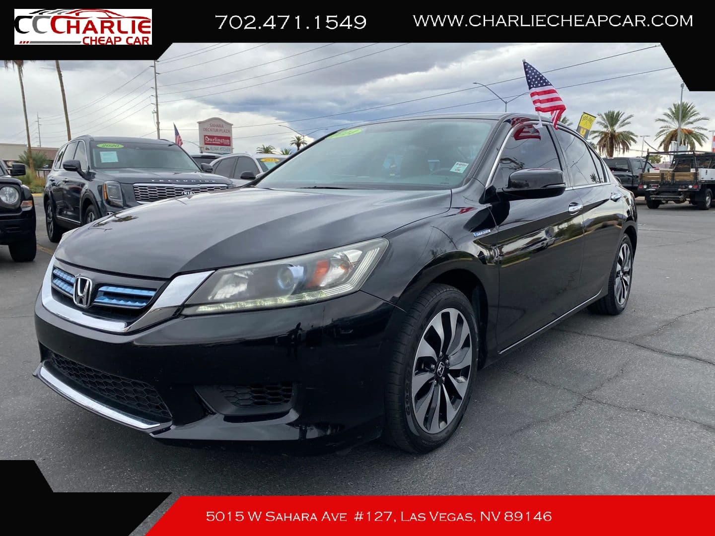 2014 Honda Accord Hybrid, Black — Charlie Cheap Car, Las Vegas