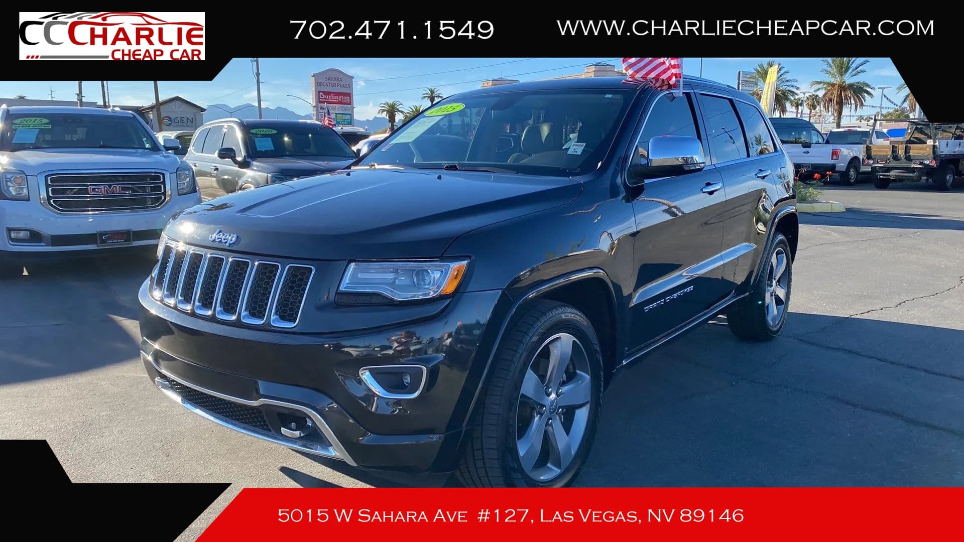 2015 Jeep Grand Cherokee Overland, Black — Charlie Cheap Car, Las Vegas