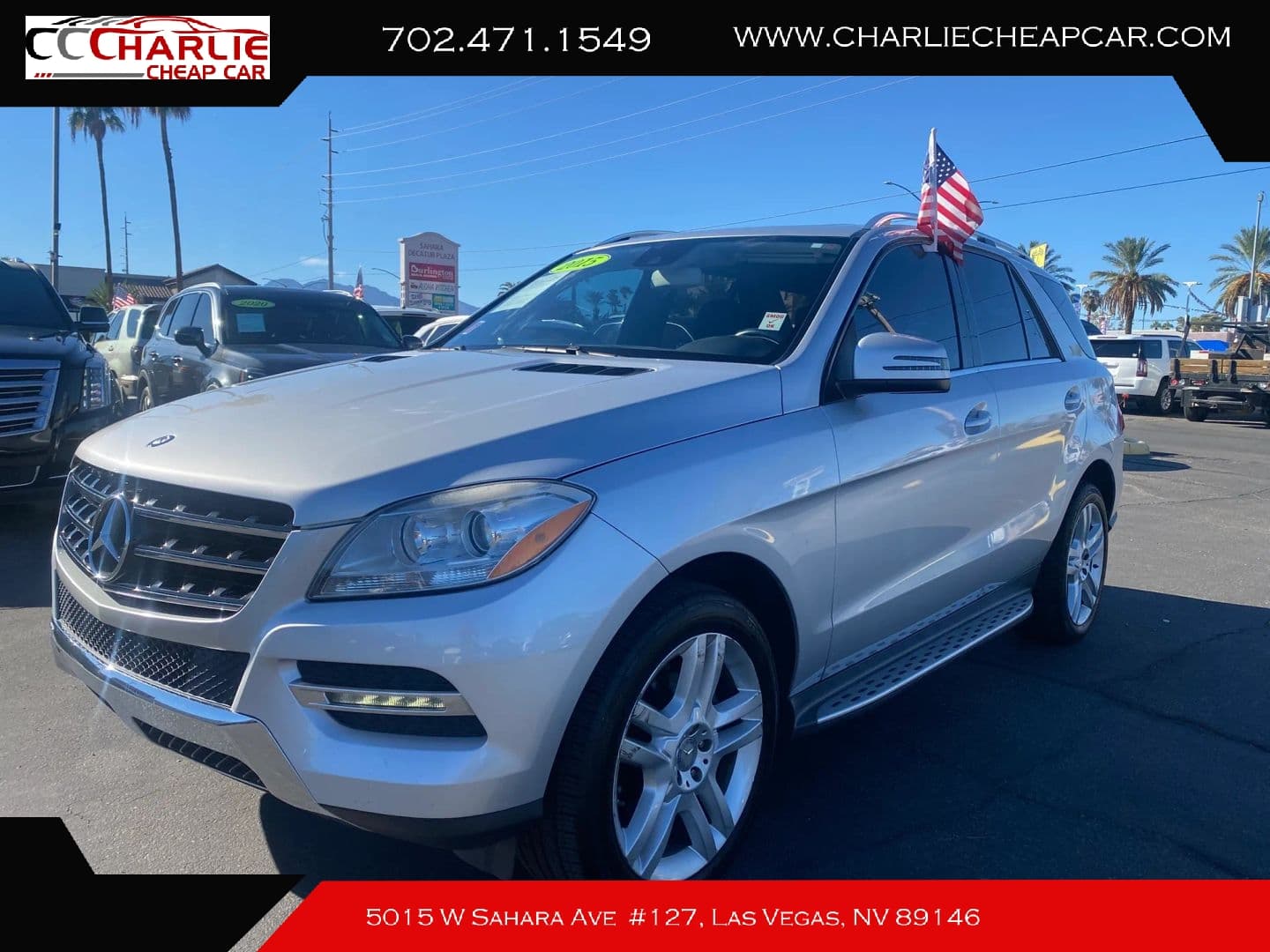 2015 Mercedes-Benz M-Class ML 350 4MATIC, Silver — Charlie Cheap Car, Las Vegas